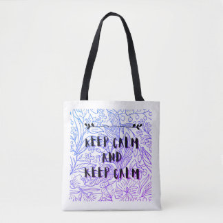 Keep calm and keep calm tote bag