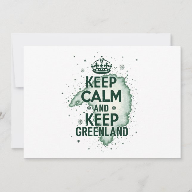 Keep Calm and Keep Greenland Invitation (Front)