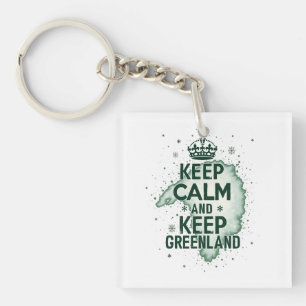 Keep Calm and Keep Greenland Key Ring