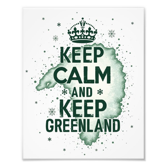 Keep Calm and Keep Greenland Photo Print (Front)
