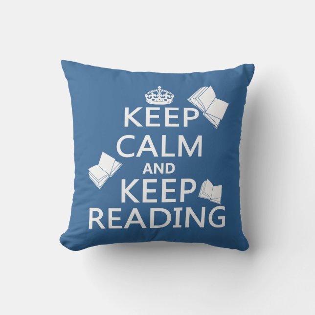Keep Calm and Keep Reading Cushion (Front)