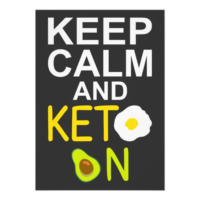 Keep Calm and Keto on Funny Quote Photo (Front)