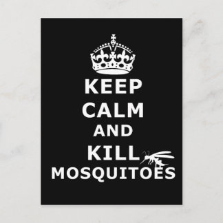 Keep calm and kill mosquitoes - mosquitos postcard