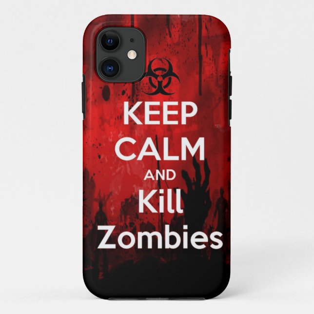 keep calm and kill zombies Case-Mate iPhone case (Back)