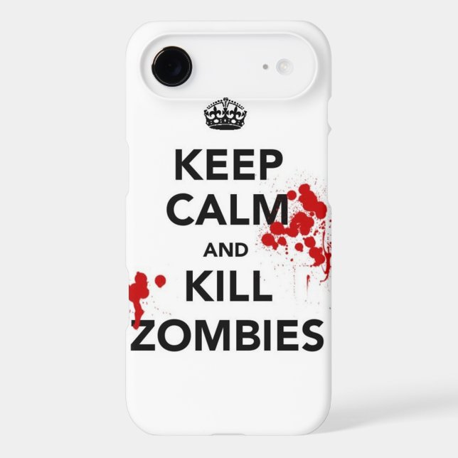 keep calm and kill zombies Case-Mate iPhone case (Back)