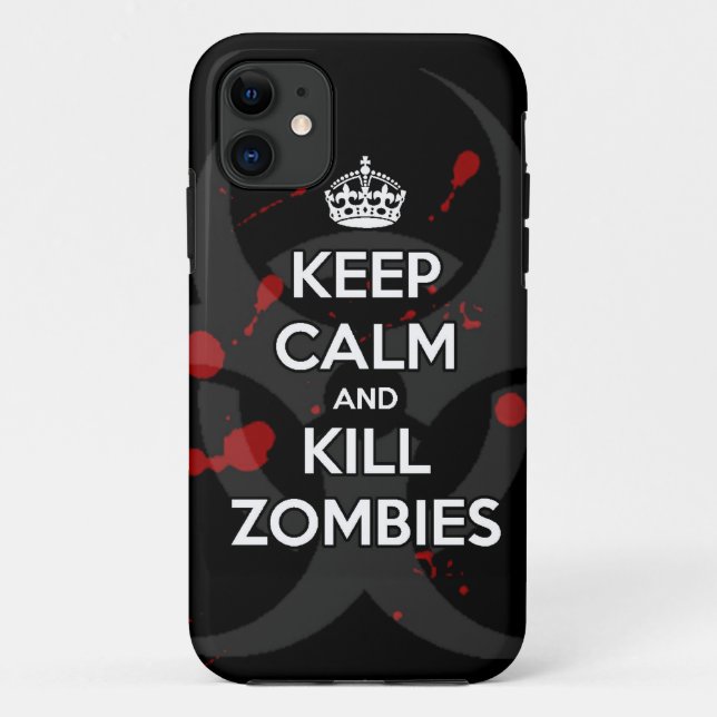 keep calm and kill zombies Case-Mate iPhone case (Back)
