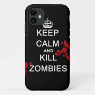 keep calm and kill zombies iPhone 11 case