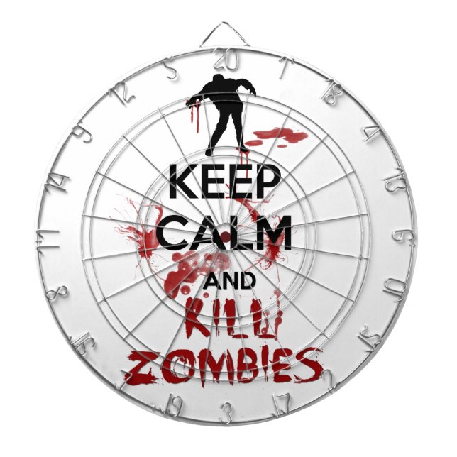 Keep Calm and Kill Zombies Dartboard (Front)