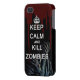 keep calm and kill zombies iPhone case (Back Left)
