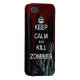 keep calm and kill zombies iPhone case (Back Right)