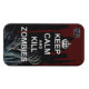 keep calm and kill zombies iPhone case (Back Horizontal)