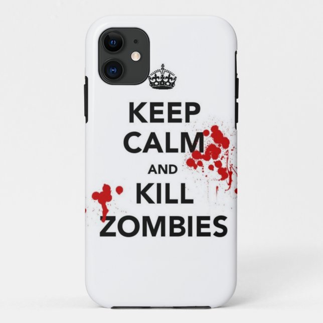 keep calm and kill zombies phone case (Back)