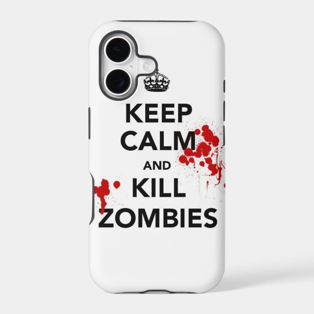 keep calm and kill zombies phone case (Back)