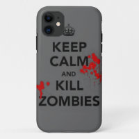 keep calm and kill zombies phone case