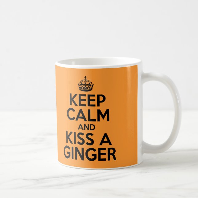 Keep calm and kiss a Ginger slogan red hair Coffee Mug (Right)