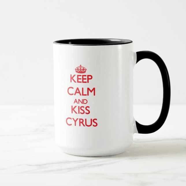 Keep Calm and Kiss Cyrus Mug (Right)