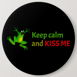 Keep calm and kiss me 6 cm round badge