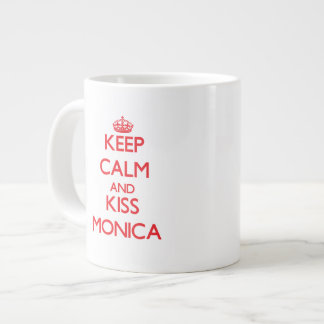 Keep Calm and kiss Monica Large Coffee Mug