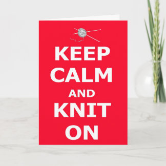Keep calm and knit on - Happy Birthday personalise Card