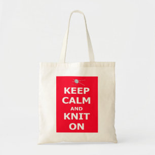 Keep Calm and Knit On Tote Bag