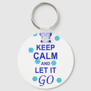 Keep calm and let it go key ring