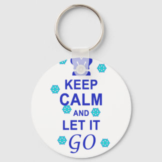 Keep calm and let it go key ring