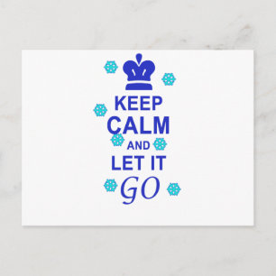 Keep calm and let it go postcard