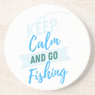 Keep Calm And Let's Go Fishing Design, Fishing  Coaster
