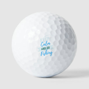 Keep Calm And Let's Go Fishing Design, Fishing Golf Balls