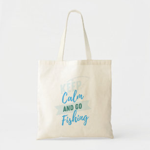 Keep Calm And Let's Go Fishing Design, Fishing Tote Bag