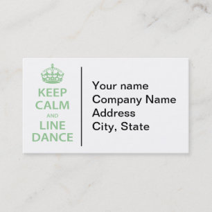 Keep Calm and Line Dance Business Card