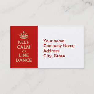 Keep Calm and Line Dance Business Card