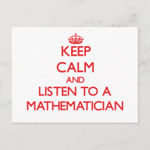 Keep Calm and Listen to a Maamatician Postcard
