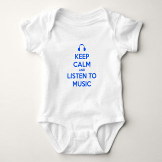 Keep Calm and Listen to Music Baby Bodysuit