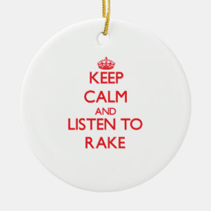 Keep calm and listen to RAKE Ceramic Tree Decoration