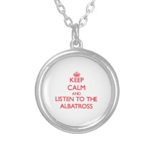 Keep calm and listen to the Albatross Silver Plated Necklace
