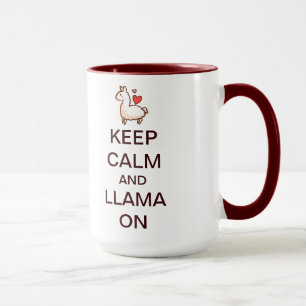 Keep Calm and Llama On Mug