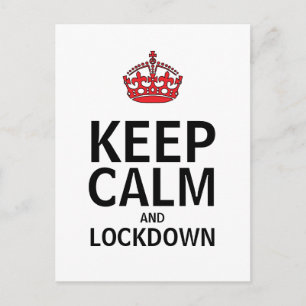 Keep Calm and Lockdown Postcard