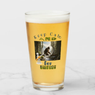 Keep Calm and Look for Bigfoot best bigfoot Glass