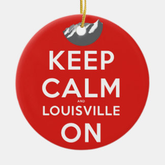 Keep Calm and Louisville On Louisville, Colorado Ceramic Tree Decoration