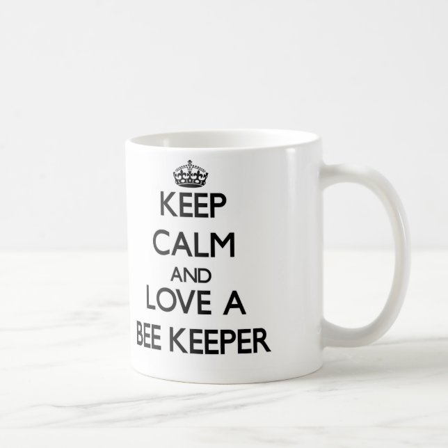 Keep Calm and Love a Bee Keeper Coffee Mug (Right)