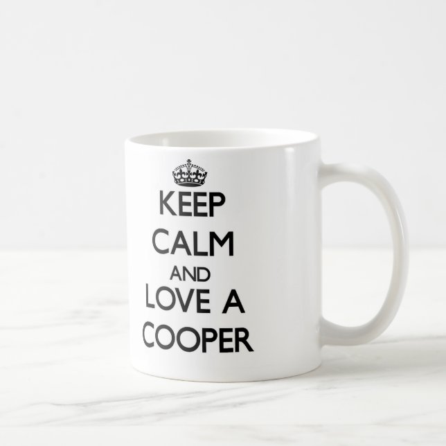 Keep Calm and Love a Cooper Coffee Mug (Right)
