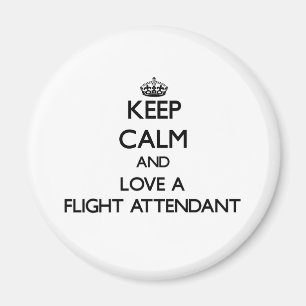 Keep Calm and Love a Flight Attendant Magnet