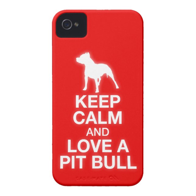 Keep Calm And Love A Pit Bull - iPhone 4/4S Case (Back)