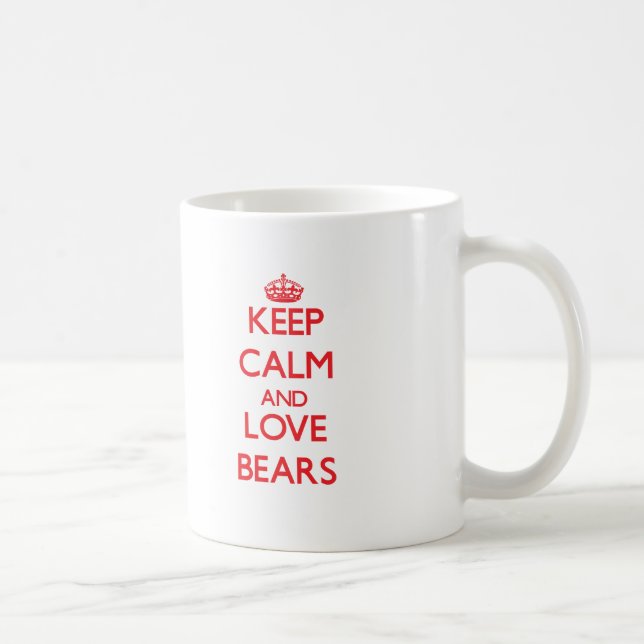 Keep calm and love Bears Coffee Mug (Right)