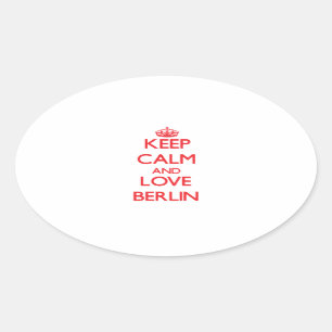 Keep Calm and Love Berlin Oval Sticker