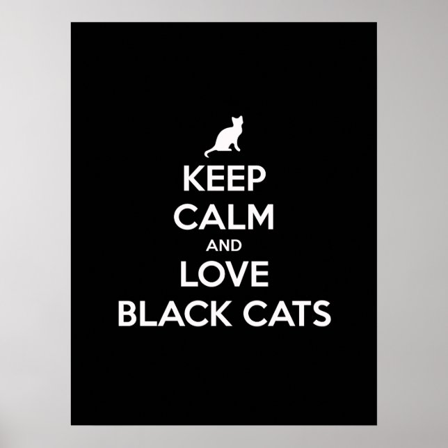 Keep calm and love black cats poster (Front)