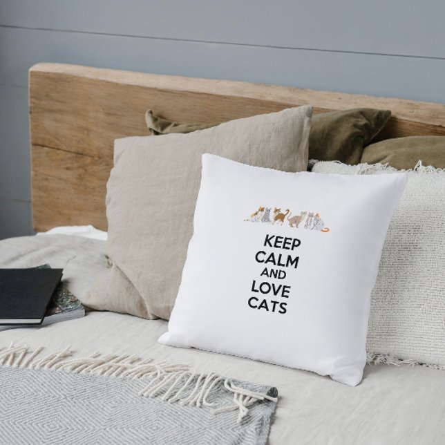 Keep Calm and Love Cats Cushion (Creator Uploaded)