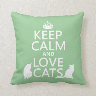 Keep Calm and Love Cats Cushion