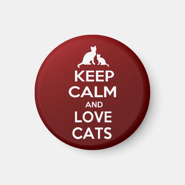 Keep Calm and Love Cats Magnet (Front)